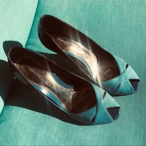 👠Antonio Melani // Blue Ombré Peep-Toe Heels